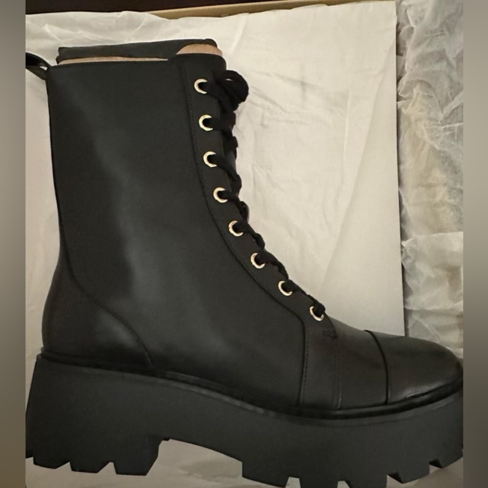 Michael Kors Blake Leather Combat Boot